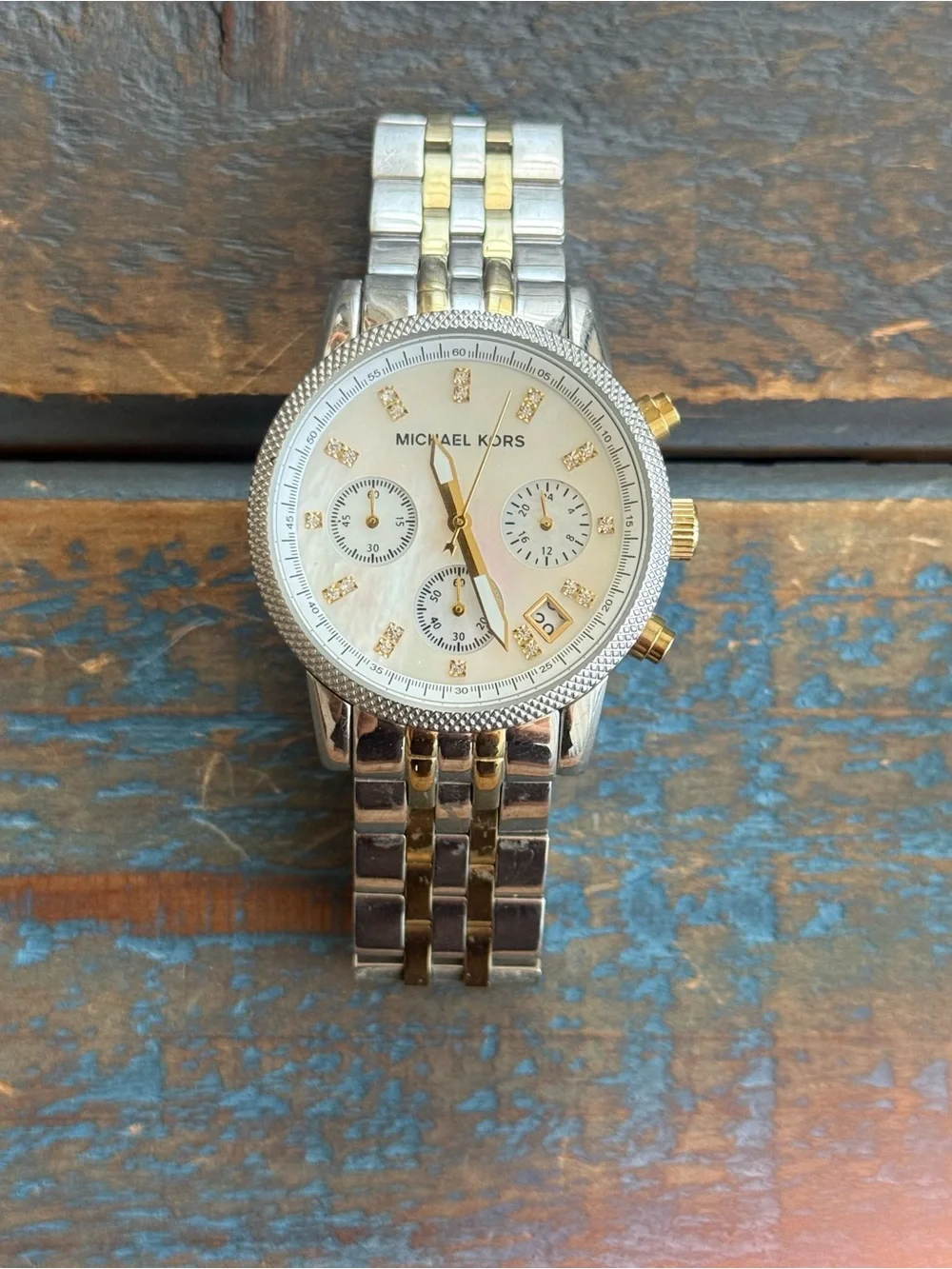 Michael Kors Ritz Two Tone Chronograph Watch (Model MK5057)